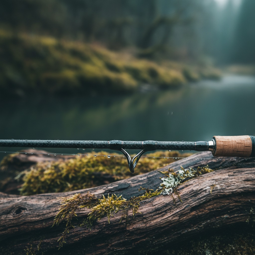 Détail d'un blank de canne sur bois flotté